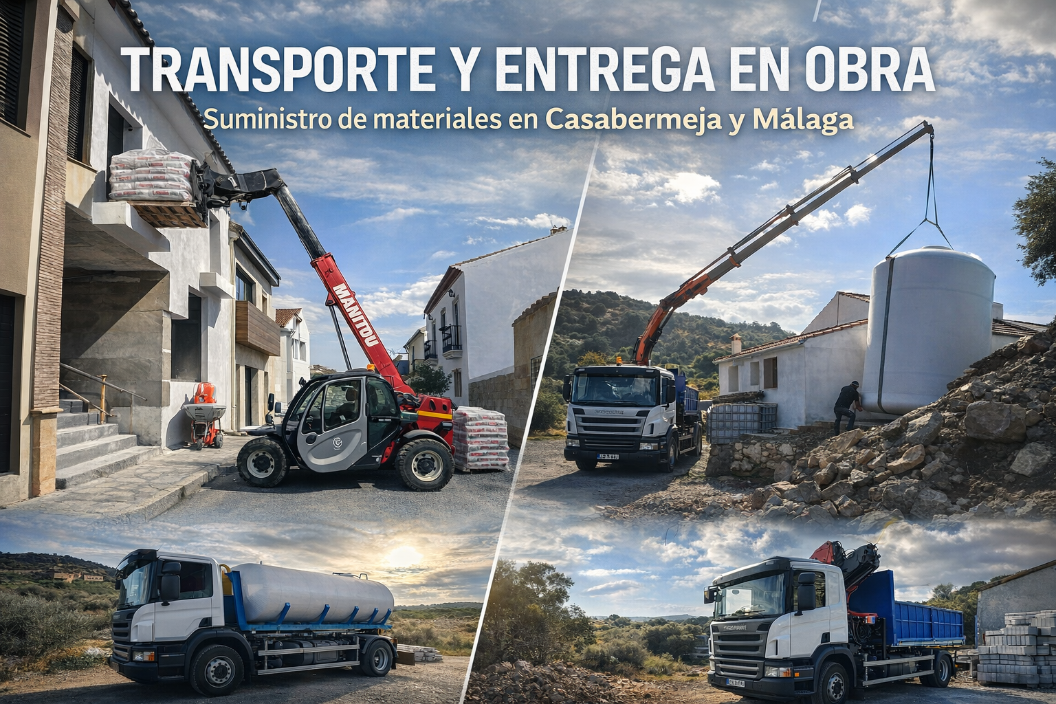 Transporte y entrega en obra - Casabermeja - Málaga